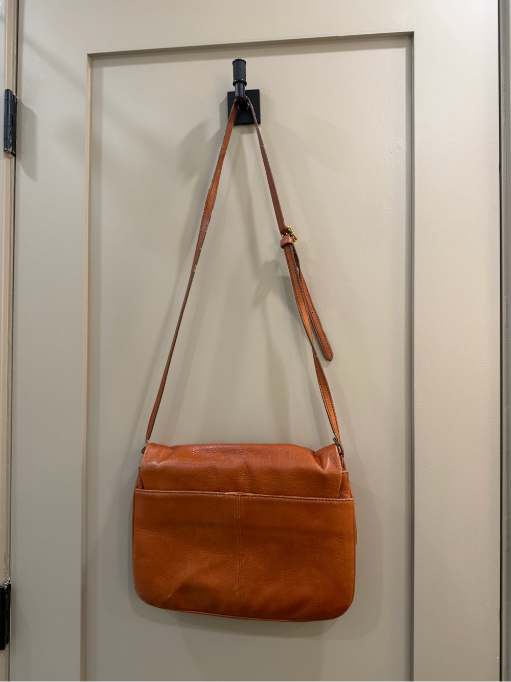 Vintage J.Crew cognac turn-lock bag - Picture 6 of 7